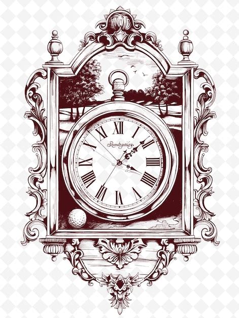 Premium PSD A Clock With Roman Numerals On The Face And The Word The