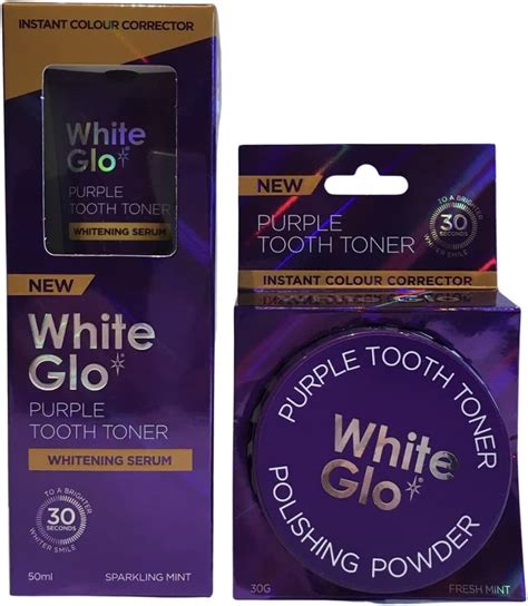 White Glo Purple Tooth Toner 30 Second Whitening Serum Polishing