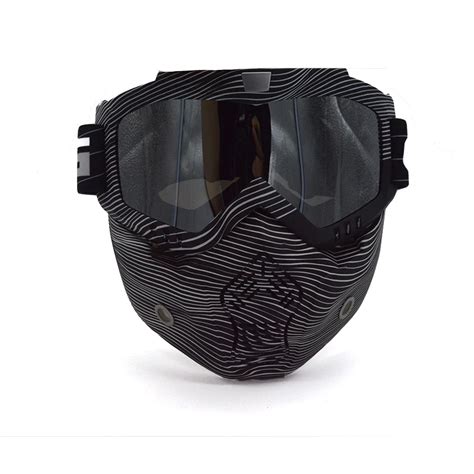 Eomosa New Detachable Modular Motorcycle Riding Helmet Goggles Shield Nose Face Mask For Moto