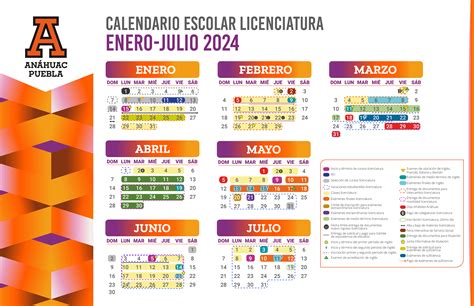 Calendario Universitario Universidad An Huac Puebla