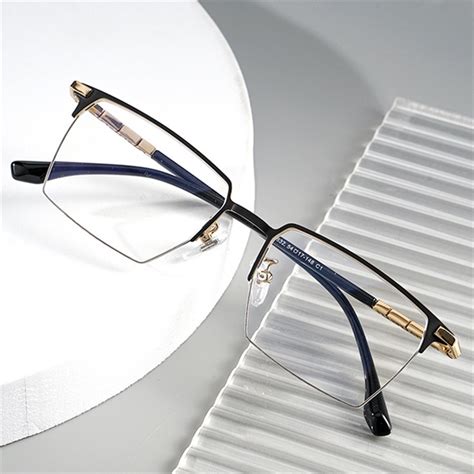 Fashion Business Pure Titanium Glasses Men Retro Ultra Light Optical