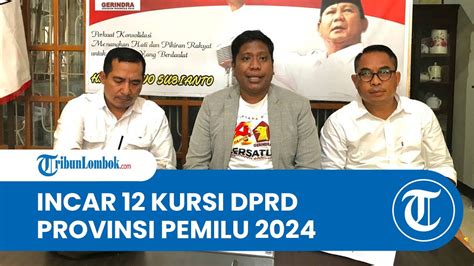 Partai Gerindra NTB Rilis Daftar Nama Bacaleg Pemilu 2024 Incar 12