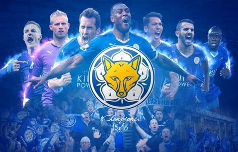 Wallpaper wallpaper, sport, logo, football, fans, players, Leicester ...