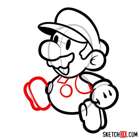 How To Draw Classic 2d Super Mario Sketchok Easy Drawing Guides