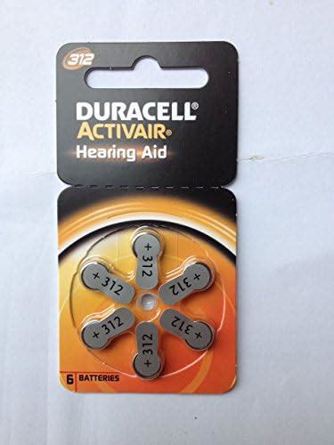 Duracell Activair Easytab Hearing Aid Batteries Size 312 60pcs