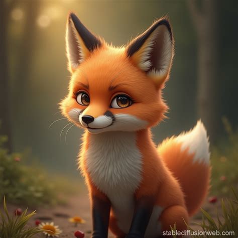 Ginger Fox Photorealistic Image Stable Diffusion Online