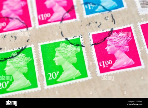 Uk Postage Stamps Depicting British Queen Elizabeth Ii Stock Photo Alamy