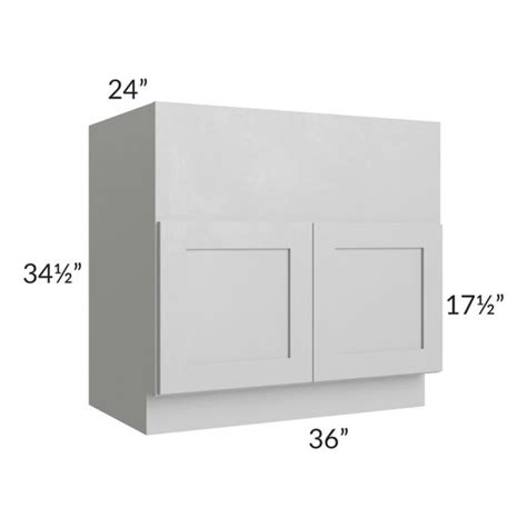 Midtown Painted Grey Shaker 36 Farm Sink Base Cabinet