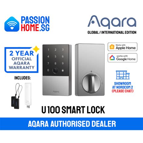 Aqara U100 Smart Door Lock Homekit Smart Lock Global PassionHome Sg