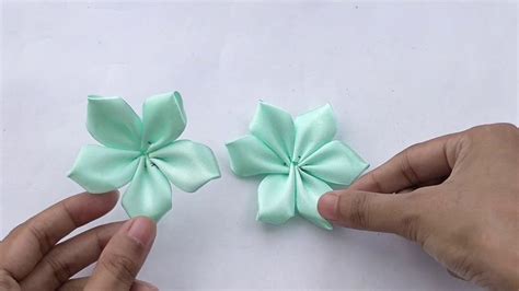 How To Make Flowers Out Of Ribbon Realistic And Super Easy Youtube