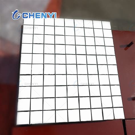 Rubber Backing Ceramic Wear Panel Liner For Chute Cyclone And Hopper