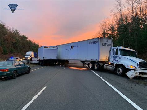 Mass Pike Reopens After Palmer Crash Involving Tractor Trailer State