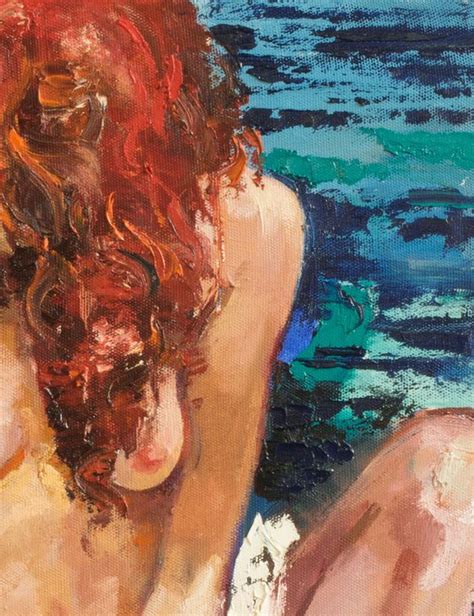 Figure Painting Nude Redhead Girl Portrait Original Oil Painting On Canvas Oil Painting