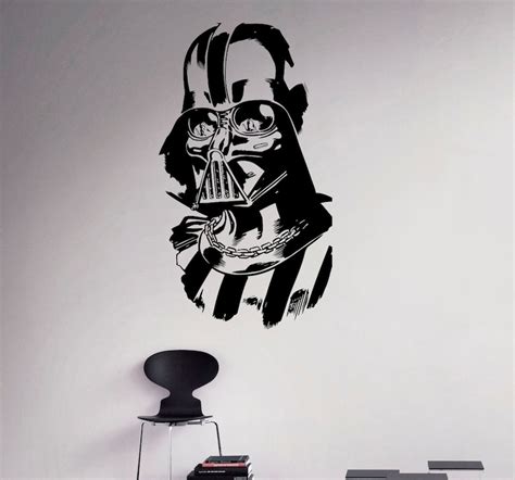 Darth Vader Wall Vinyl Decal Star Wars Wall Sticker Home Etsy