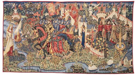 The Legend Of King Arthur Fleur De Lys Tapestries