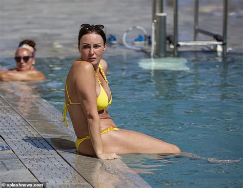 Chanelle Hayes Showcases Her Impressive St Weight Loss In A Yellow Bikini As She Soaks Up The