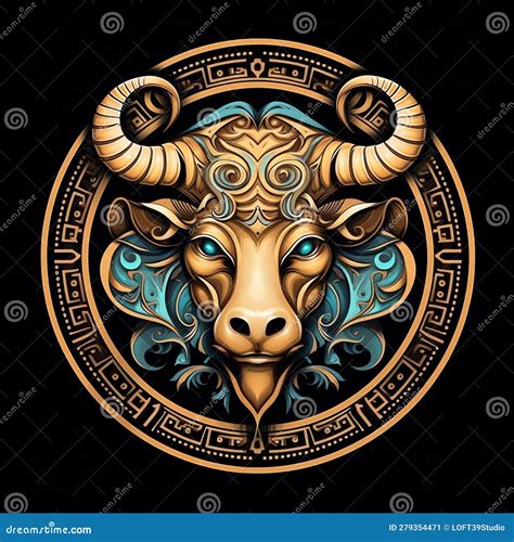 Generative Ai Taurus Horoscope Sign Vector Stock Illustration