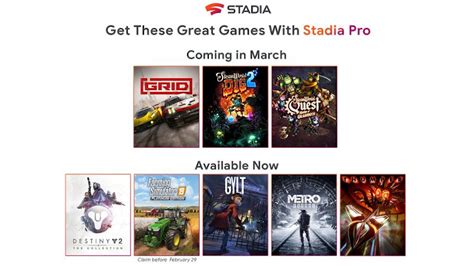 Google Reveals Stadia Pro Free Games For March And Deals Neowin