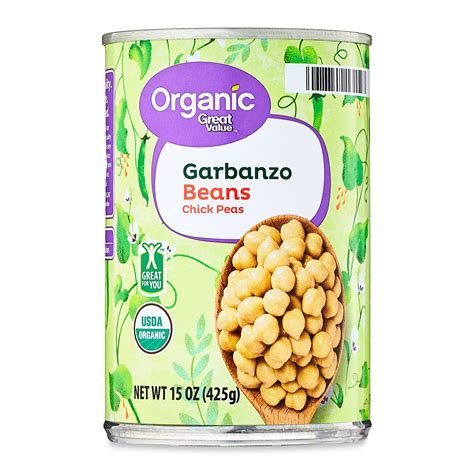 Great Value Organic Chick Pea Garbanzo Beans Oz Can Walmart