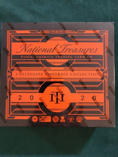 2020 National Treasures Collegiate Football Hobby Box Viking