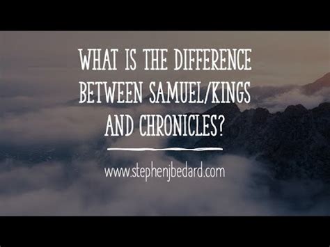 What Is The Difference Between Samuel Kings And Chronicles Youtube