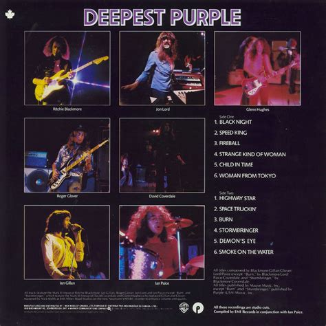 Deep Purple Deepest Purple The Very Best Of Deep Purple Canadian Viny