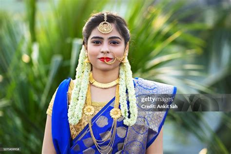 Portrait Of Beautiful Smiling Indian Woman High Res Stock Photo Getty