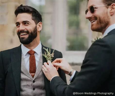 Burnt Orange Tweed Tie And Pocket Square Set Wedding Formal Wear