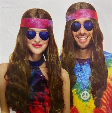 Peluca Disfraz Hippie Halloween Fiesta Cuotas Sin Inter S