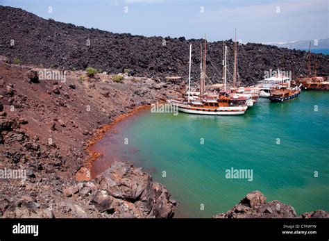 New Volcano And Hot Springs In The Caldera On The Island Of Santorini