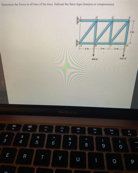 Solved Determine The Forces In All Bars Of The Truss Chegg