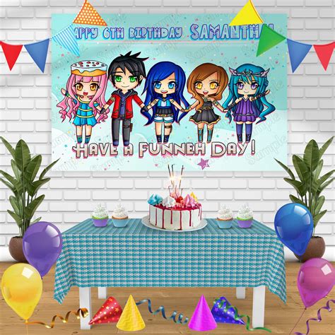 Itsfunneh Birthday Banner Personalized Party Backdrop Decoration