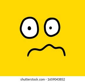 Digital Illustration Cartoon Emoticon Face Background Stock