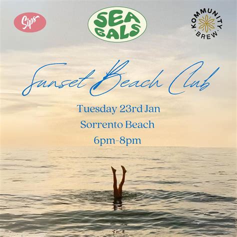 Sea Gals 🌴sea Gals Sunset Beach Club🌴 📆 Tues 23rd Jan
