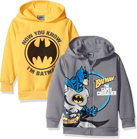 Dc Comics Little Boys Batman 2 Pack Hoodies Grey 4