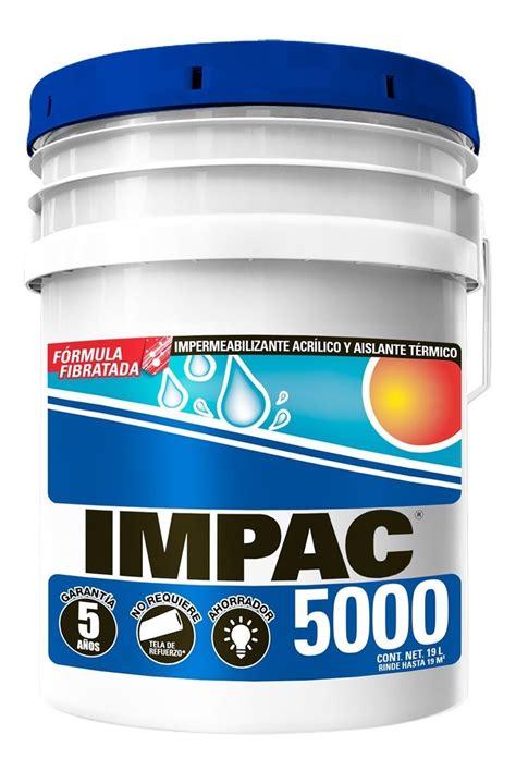 Impac 5000 Fibratado Blanco Impermeabilizante 19l Cubeta 1 259 00