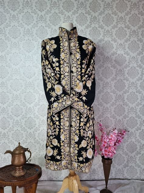 Buy Long Kashmiri Embroidery Woolen Jacket Floral Embroidery