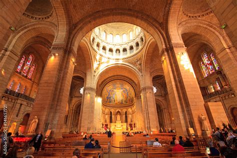 Paris intérieur de la basilique du Sacré Cœur de Montmartre Stock