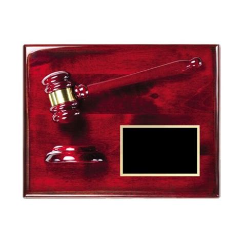 8x10 Rosewood Gavel Award Plaque