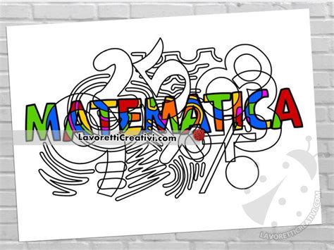 Copertina Di Matematica Colorata Da Stampare Lavoretti Creativi