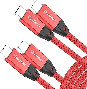 USB C To USB C Cable 100W 6 6FT 2 Pack UseBean USB 3 2 Gen 2X2 20Gbps