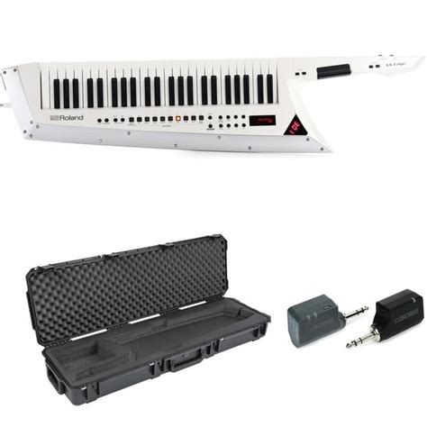 Roland AX-Edge 49-key Keytar Synthesizer Stage Deluxe Bundle - White ...