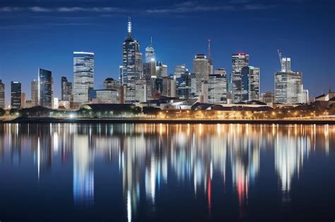 Premium Photo | Melbourne australia city skyline