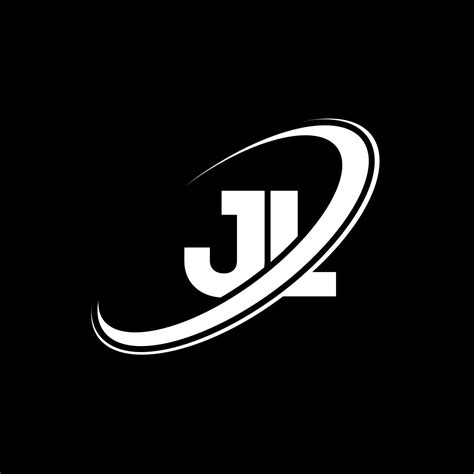 JL J L Letter Logo Design Initial Letter JL Linked Circle Uppercase