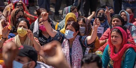 Protest In Jammu For Relocation Of Kashmiri Pandit Employees From