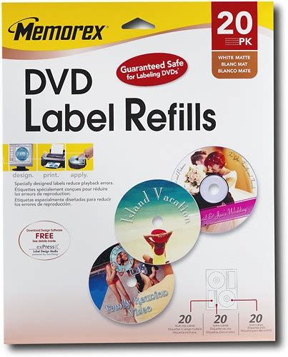 Best Buy Memorex Pack Matte Dvd Labels