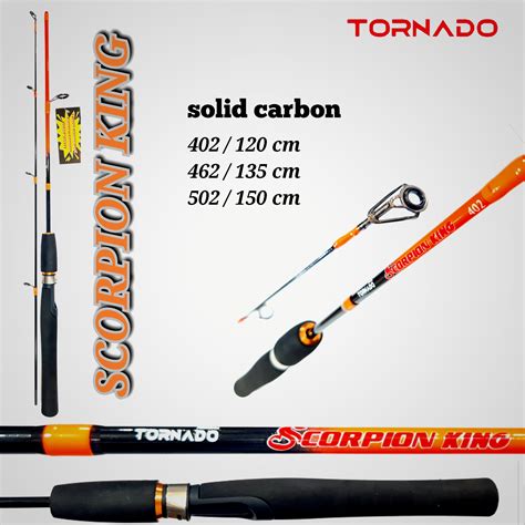 Joran Tornado Scorpion King 120 135 150 Solid Carbon Lazada Indonesia