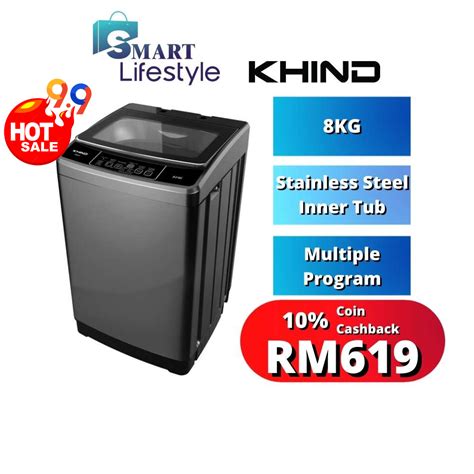 Khind Midea Fully Auto Washing Machine WM80A 8kg MA100W85 WK E 8 5kg