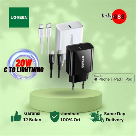 Jual Kepala Adaptor Ugreen Adaptor Charger Set Iphone Mfi