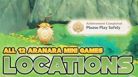 Aranara Mini Games 12 Total All Locations Hidden Achievement